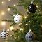 Christmas Ornaments Tree Decorations, 30ct Black and White Shatterproof Christmas Ball Ornaments Set, 2.36 Inch Modern Decorative Hanging Ornament Bulk for Xmas Holiday Party Decor